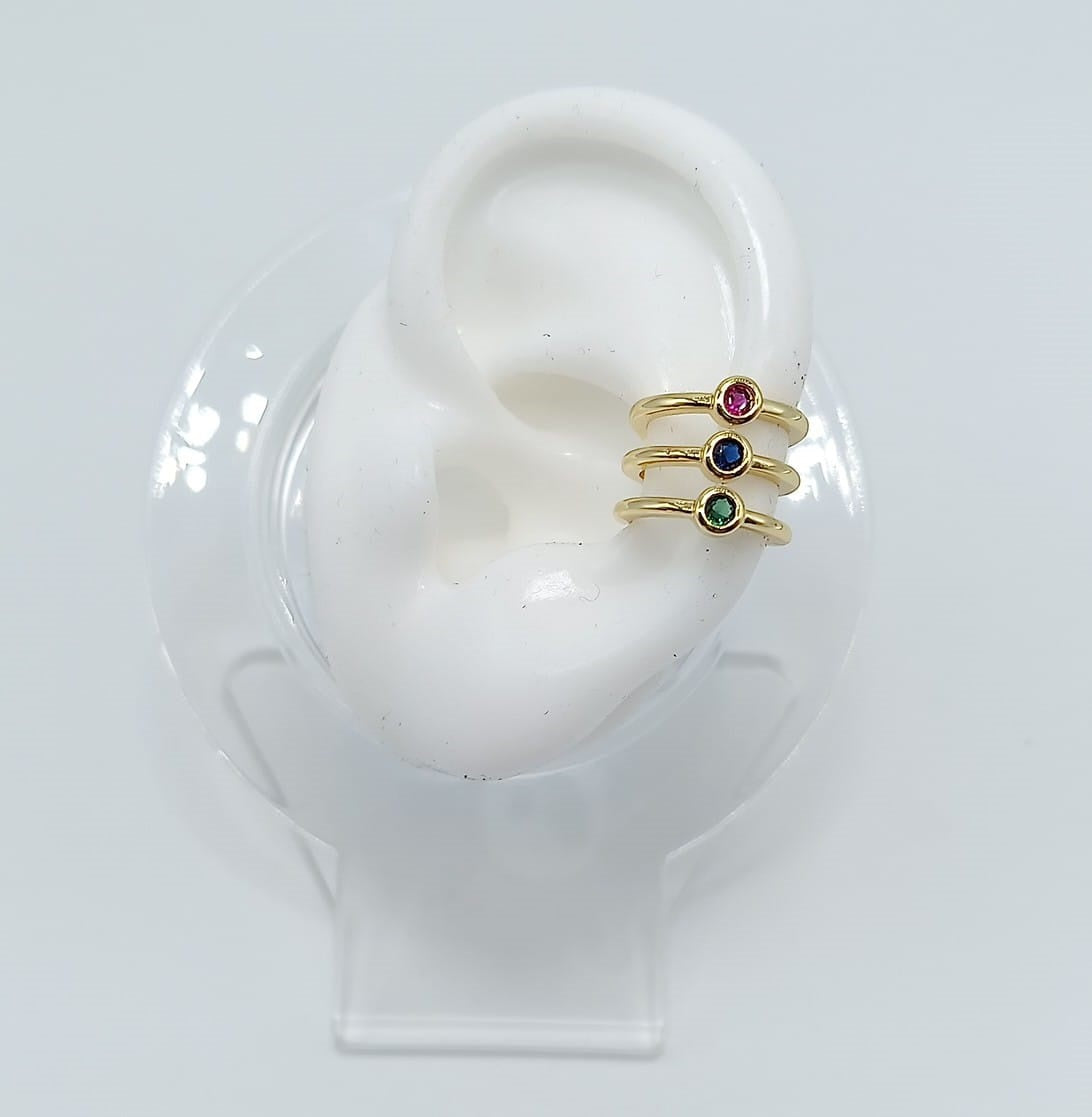 Ear Cuff rodinado dorado circones