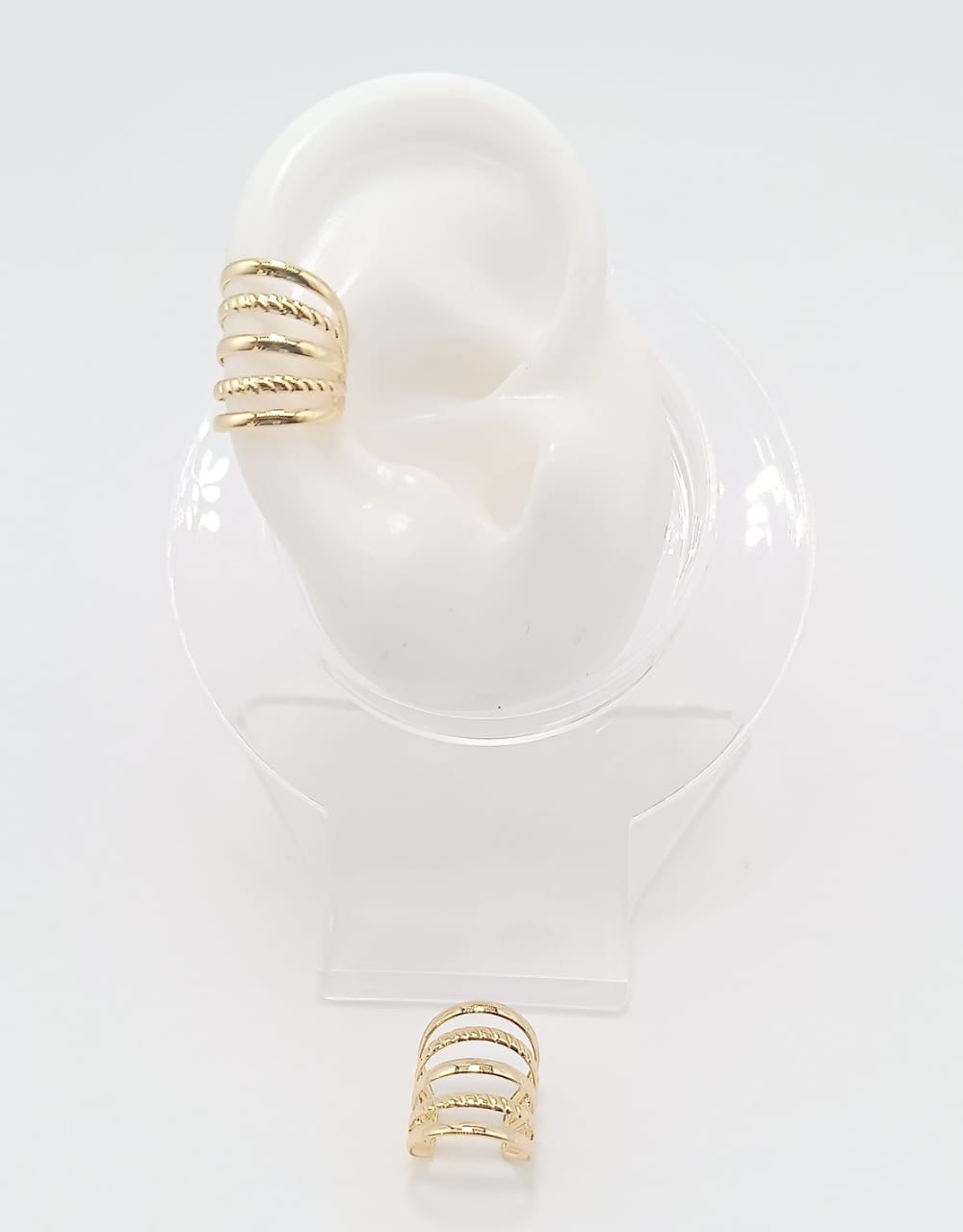 Earcuff rodinado dorado 6 aros